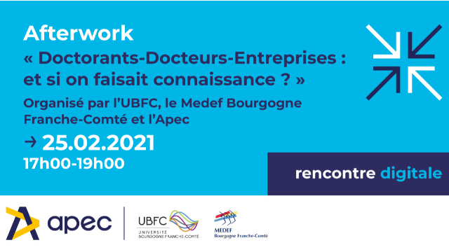Le premier afterwork digital « Doctorants-Docteurs-Entreprises : et si on faisait connaissance ? »